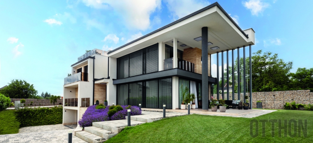 Modern építészeti jegyek, stílusos, átgondolt enteriőrök jellemzik ezt a 260 m2-es házat