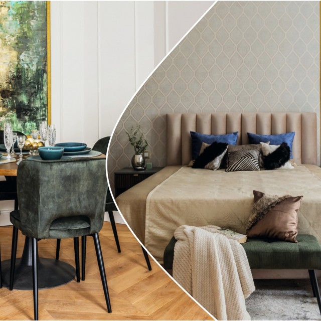 Nemes anyagok és időtálló bútorok alkotnak meseszép egységet ebben a 72 m2-es lakásban