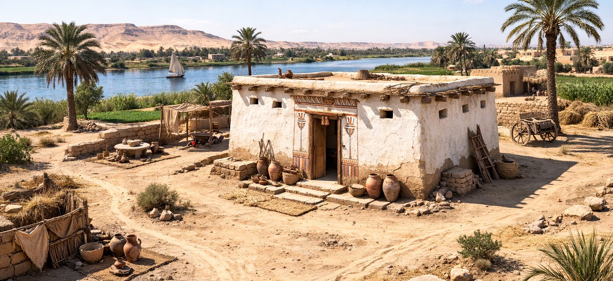 Ilyenek voltak az ókori Egyiptom házai: az otthoni dekorációnak fontos szerep jutott